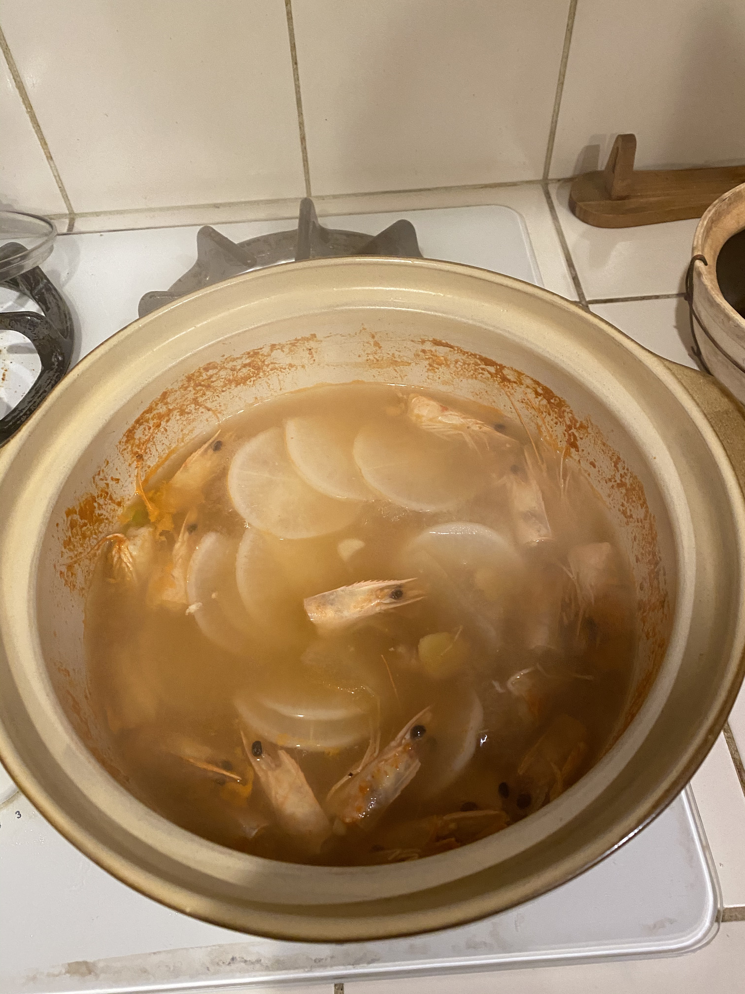 Figure 2: Making the broth for soondubu.